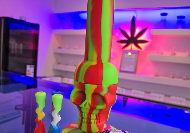 Silicone bong in the Table View store