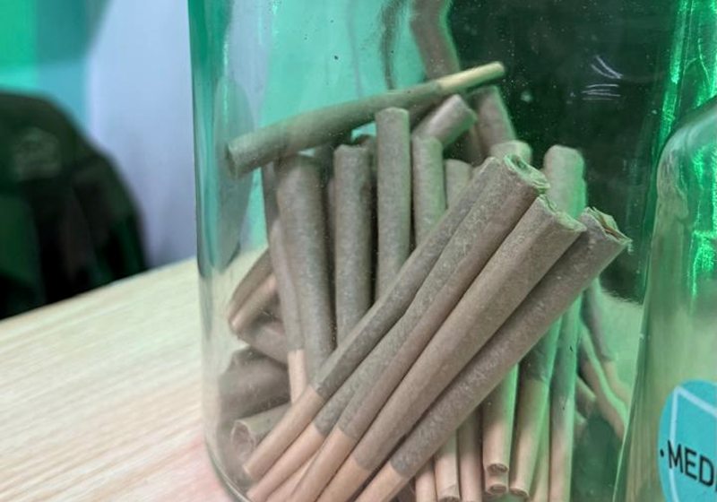 A jar of pre-rolls